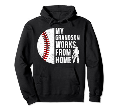 My Grandson Baseball Catcher Grandpa Hoodie - Aesthetic Graphic Men Women - T-Shirt, Sweatshirt, Hoodie
