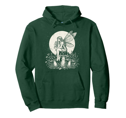 Fairycore Butterfly Fairy Mushroom Hoodie - Unique Graphic for Adults - T-Shirt, Sweatshirt, Hoodie
