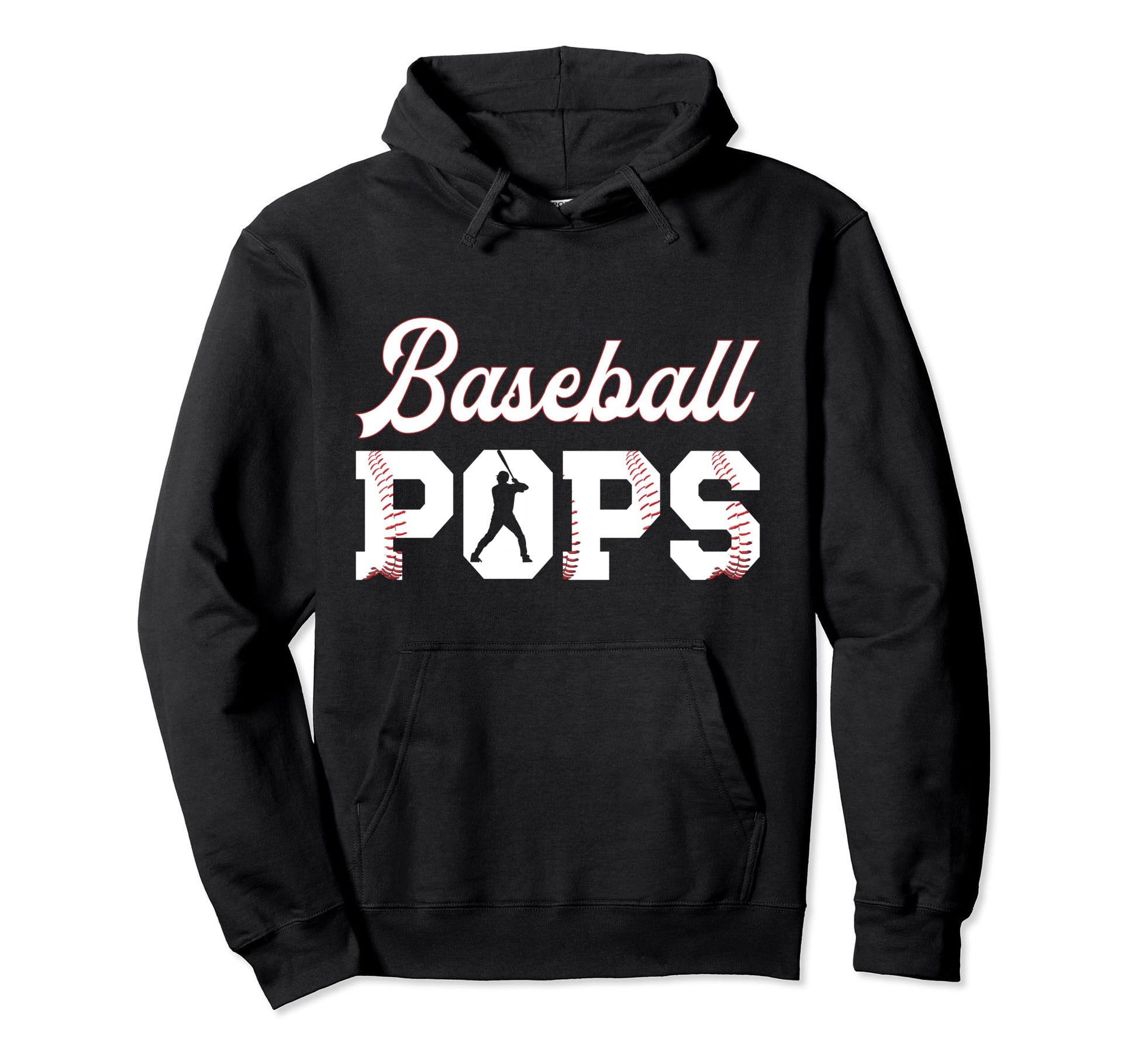 Baseball Pops Grandpa Pops Baseball Hoodie - Fun Novelty Design for Adults - T-Shirt, Sweatshirt, Hoodie