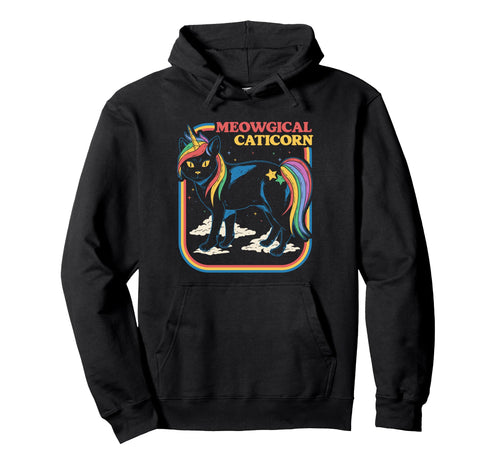 Caticorn Rainbow Cat Fantasy Art Hoodie - Minimalist Print for Adults - T-Shirt, Sweatshirt, Hoodie