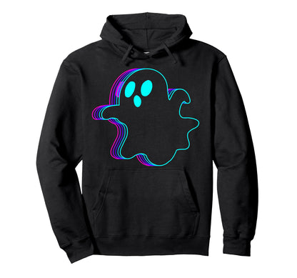 Ghost Scary Halloween Vaporwave Hoodie - Novelty Apparel Unisex - T-Shirt, Sweatshirt, Hoodie