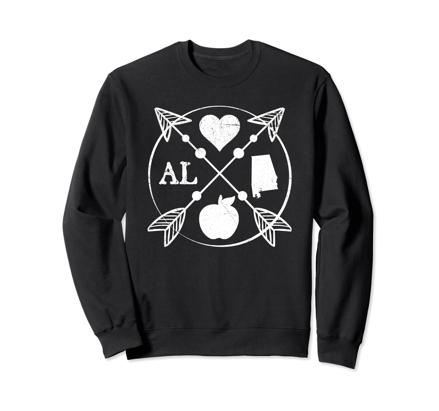 Alabama Teacher Arrow Home State Gift Sweatshirt - Trendy Graphic Unisex - T-Shirt, Sweatshirt, Hoodie
