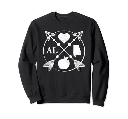 Alabama Teacher Arrow Home State Gift Sweatshirt - Trendy Graphic Unisex - T-Shirt, Sweatshirt, Hoodie