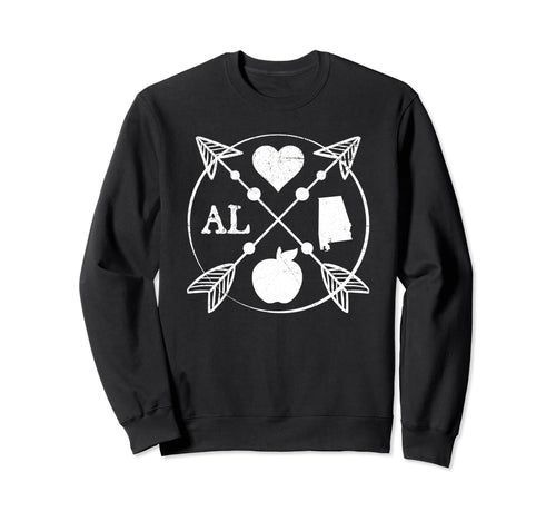 Alabama Teacher Arrow Home State Gift Sweatshirt - Trendy Graphic Unisex - T-Shirt, Sweatshirt, Hoodie