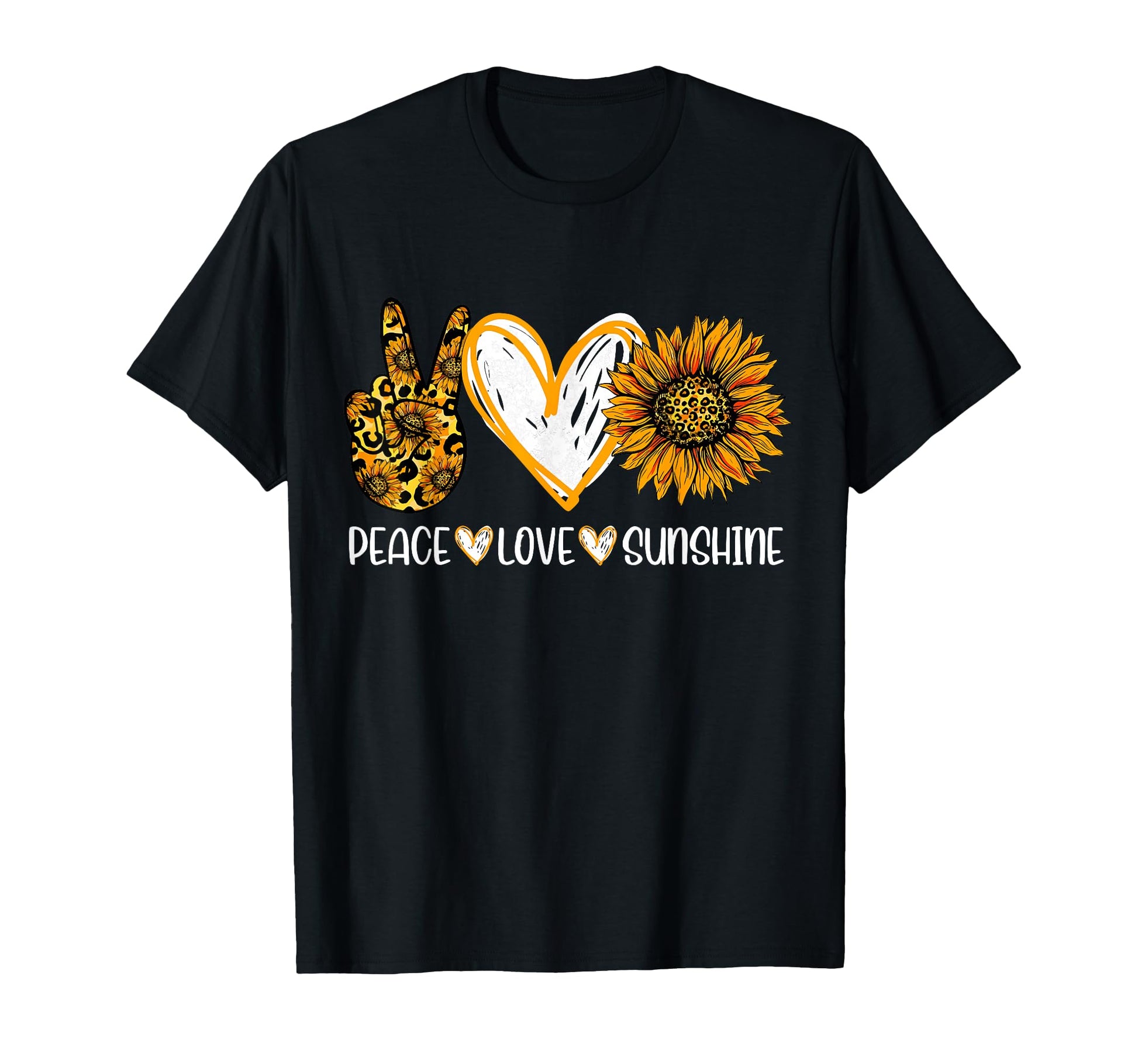 Sunflower Peace Love Sunshine Sunflower T-Shirt - Unique Graphic Men Women - T-Shirt, Sweatshirt, Hoodie