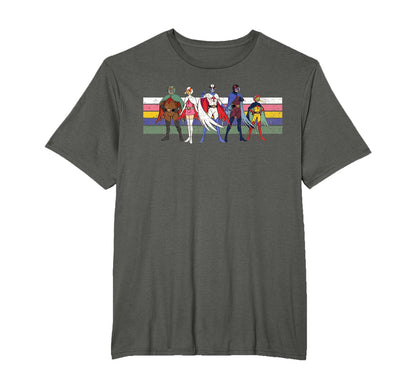 Battle Planets G Force Colour Stripe T-Shirt - Aesthetic Graphic Unisex - T-Shirt, Sweatshirt, Hoodie