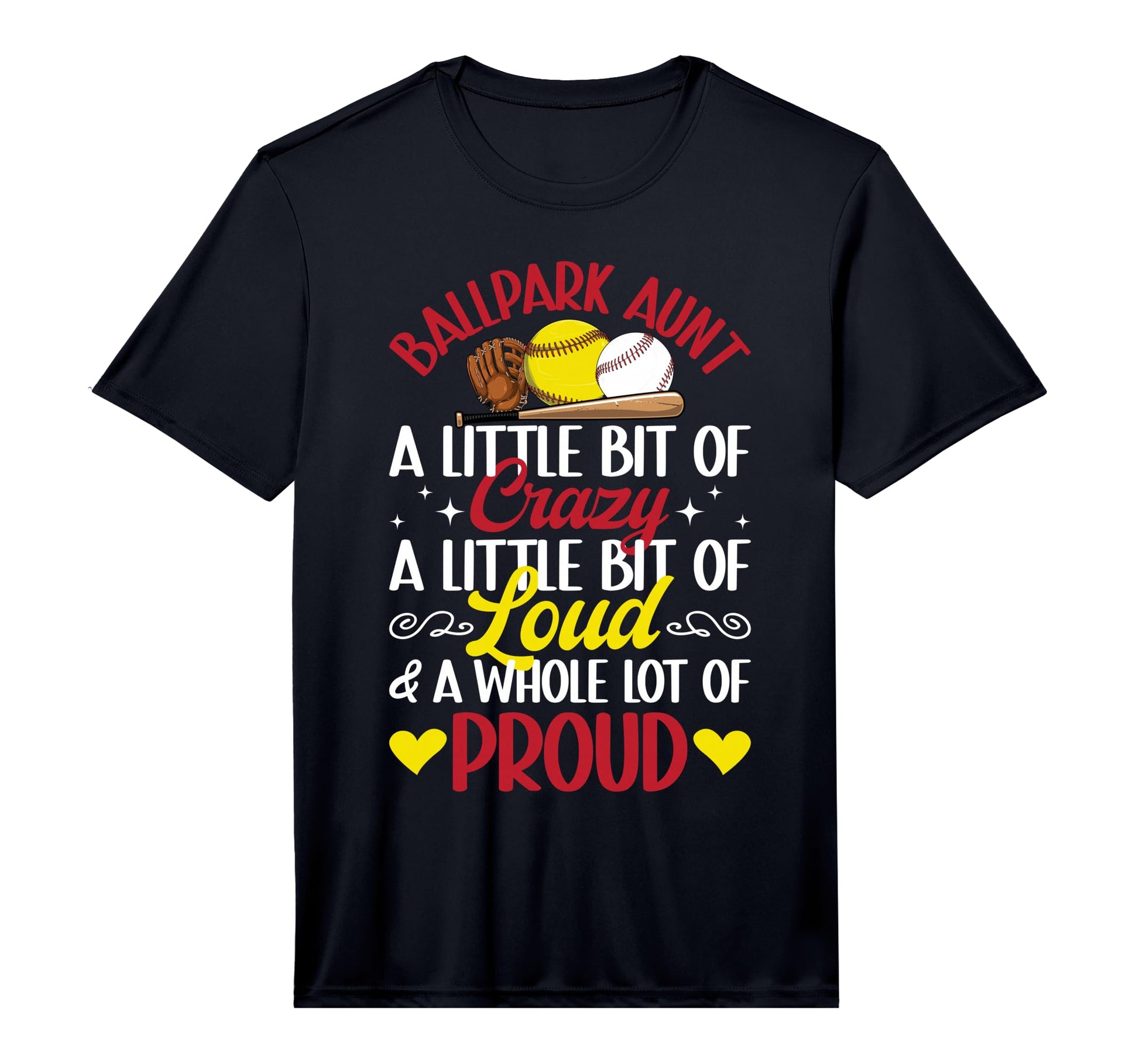 Mens Ballpark Aunt Definition Baseball T-Shirt - Graphic Print for Adults - T-Shirt, Sweatshirt, Hoodie