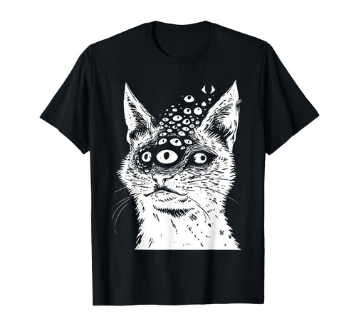 Weirdcore Cat Grunge Alt Harakuju T-Shirt - Fun Novelty Design for Adults - T-Shirt, Sweatshirt, Hoodie