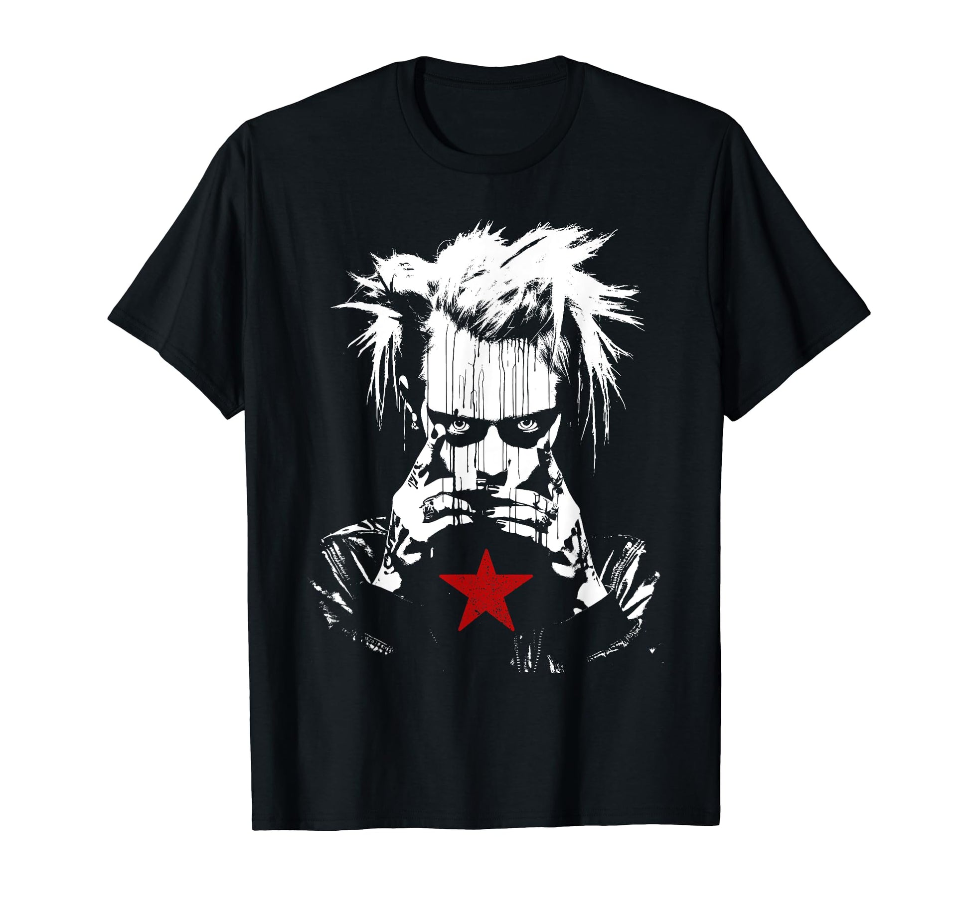 Grunge Distressed Punk And Red T-Shirt - Casual Everyday Wear Men Women - T-Shirt, Sweatshirt, Hoodie