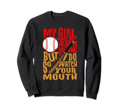 Funny Baseball Mom My May Not Sweatshirt - Casual Everyday Wear for Adults - T-Shirt, Sweatshirt, Hoodie