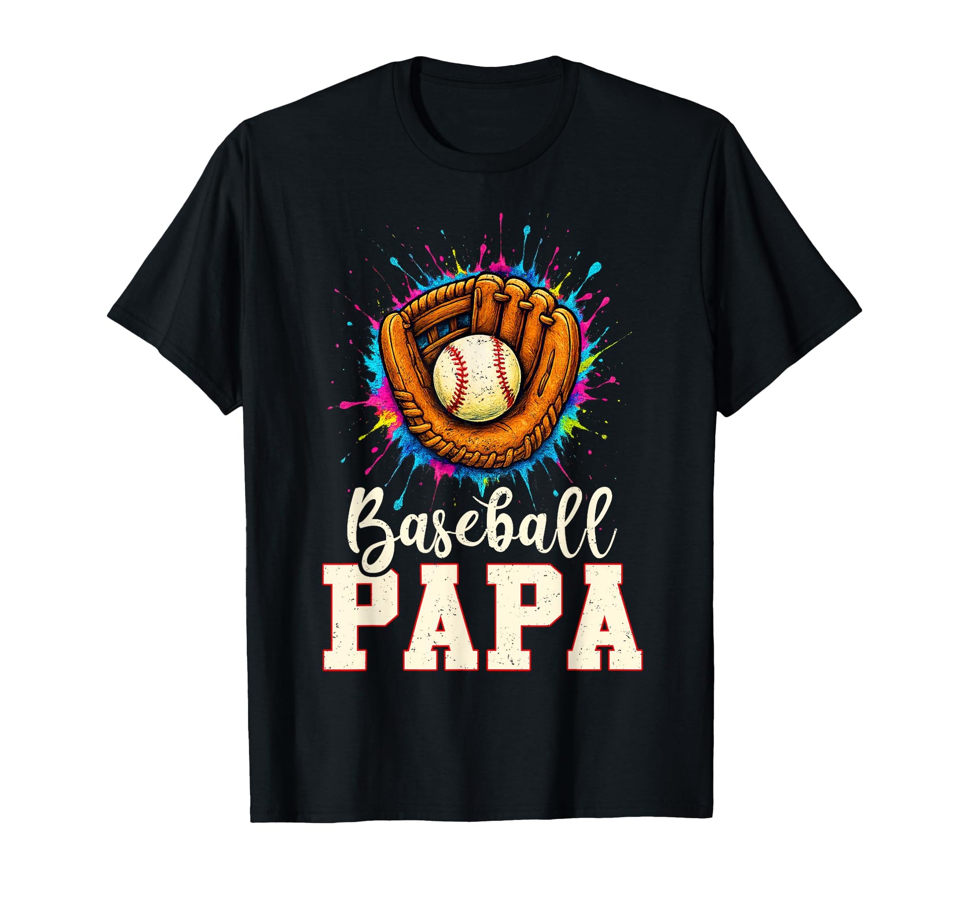 Baseball Papa Baseball Player Fathers T-Shirt - Graphic Print for Adults - T-Shirt, Sweatshirt, Hoodie