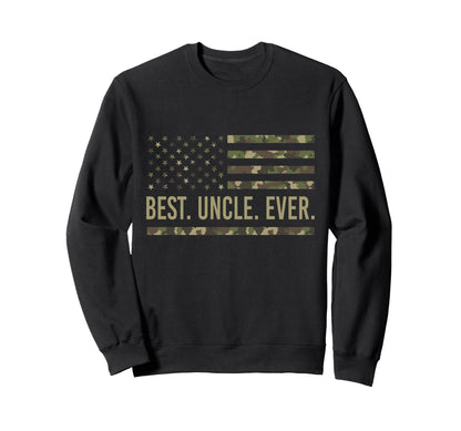 Best Uncle Ever Us American Flag Sweatshirt - Novelty Apparel for Adults - T-Shirt, Sweatshirt, Hoodie
