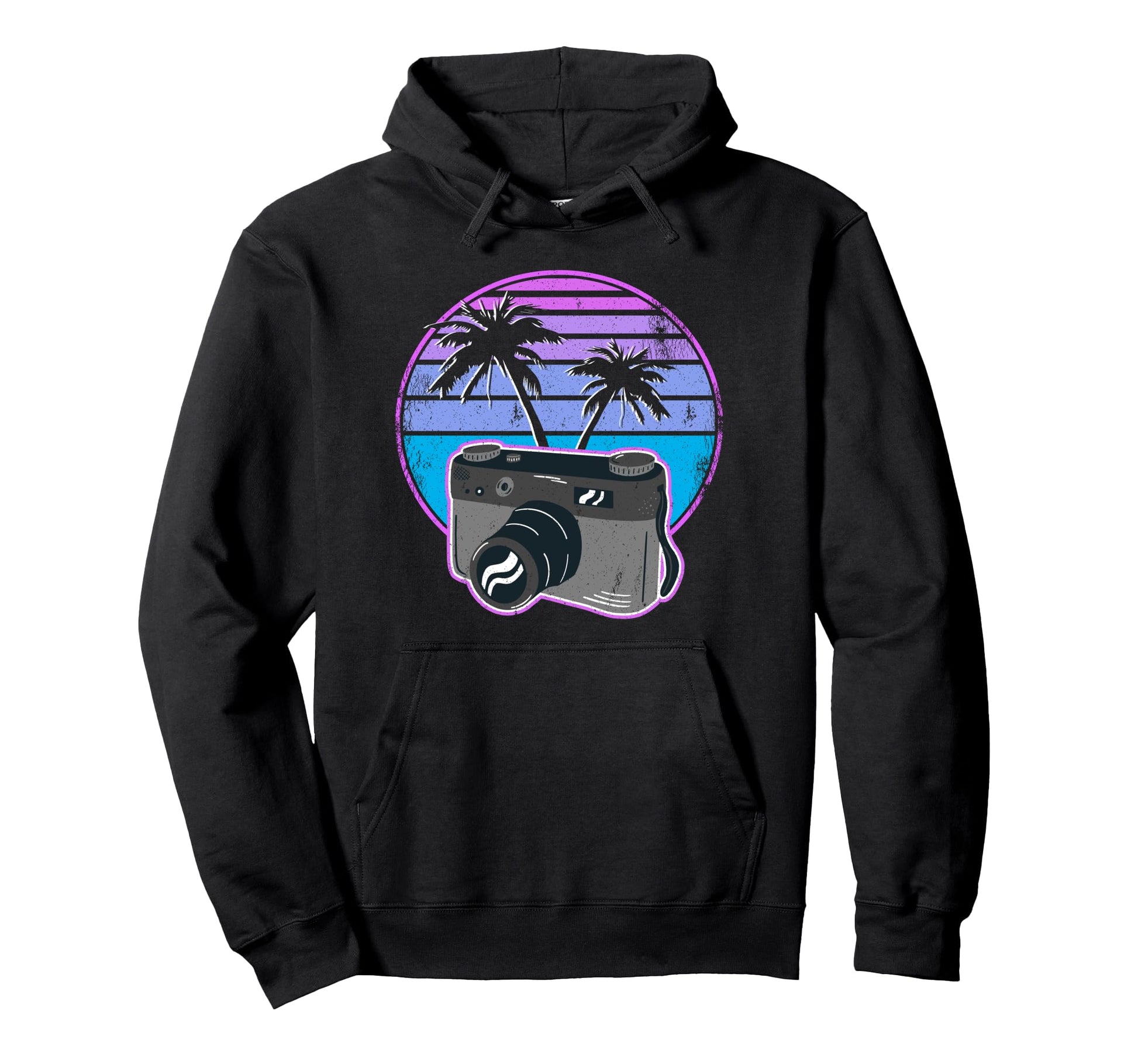 Photographer Vaporwave Camera Photography Hoodie - Unique Graphic Men Women - T-Shirt, Sweatshirt, Hoodie