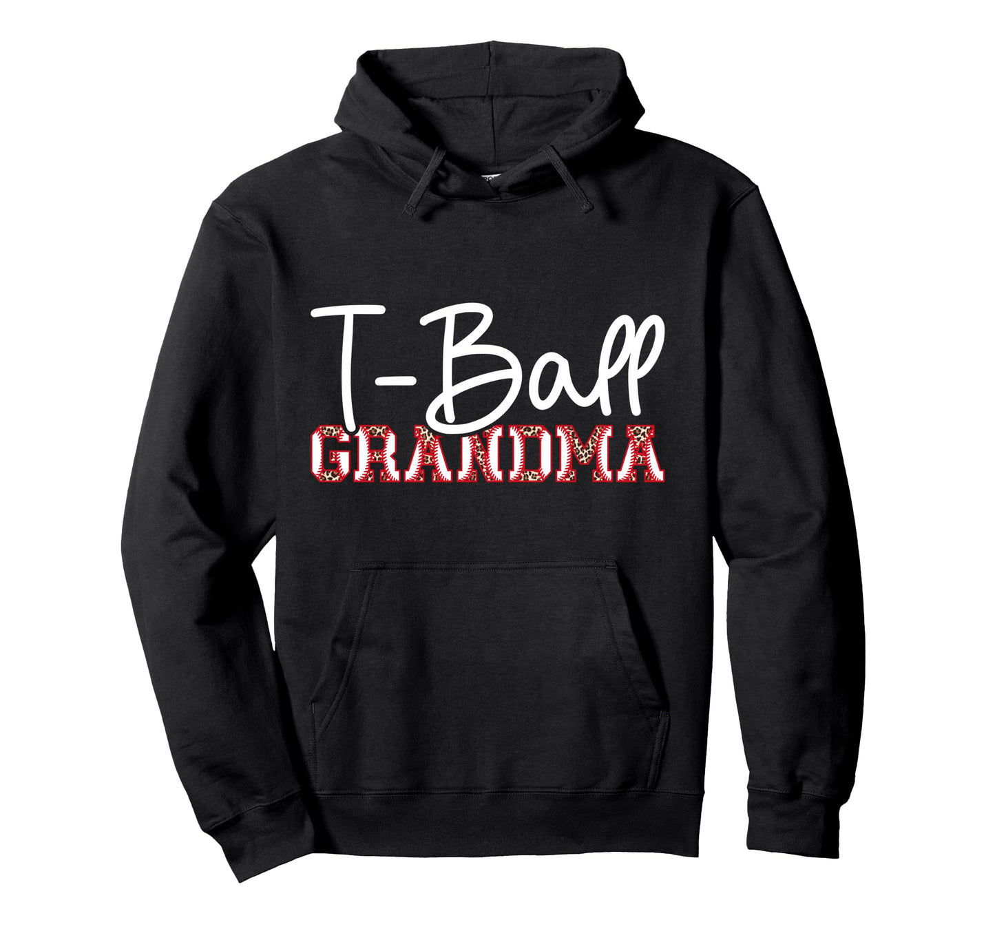 T Ball Grandma Leopard Baseball T Ball Hoodie - Streetwear Style Men Women - T-Shirt, Sweatshirt, Hoodie