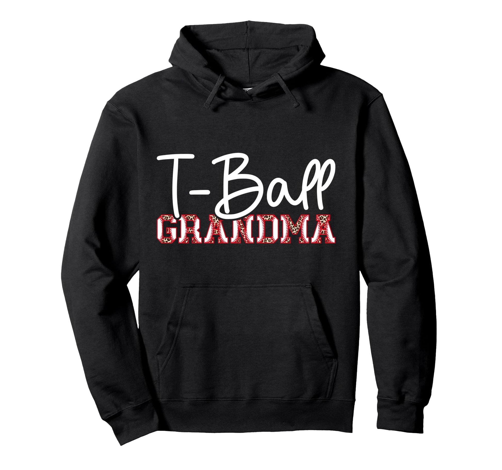 T Ball Grandma Leopard Baseball T Ball Hoodie - Streetwear Style Men Women - T-Shirt, Sweatshirt, Hoodie
