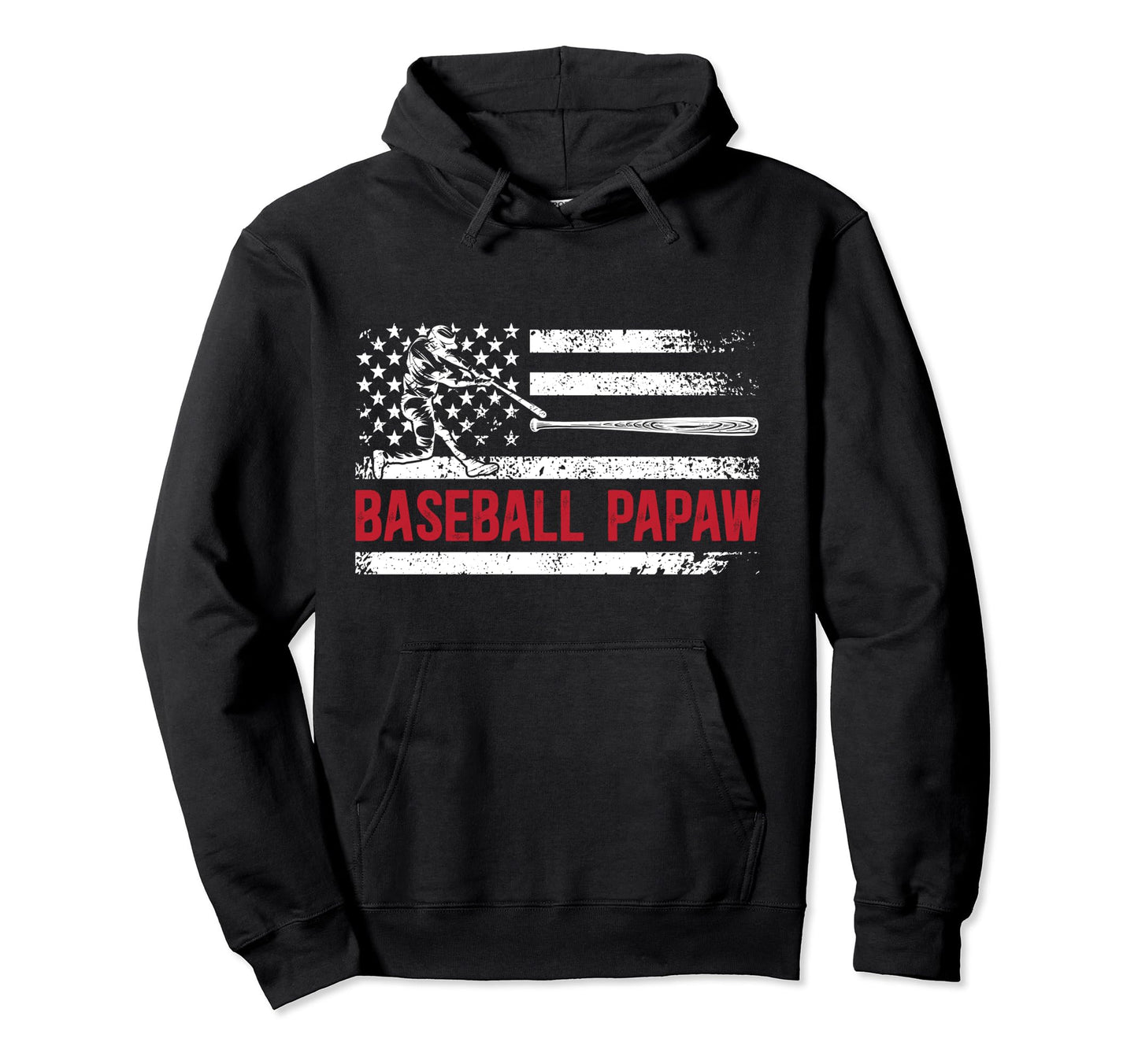 Baseball Papaw Us Flag Papaw Baseball Hoodie - Custom Art Print Men Women - T-Shirt, Sweatshirt, Hoodie