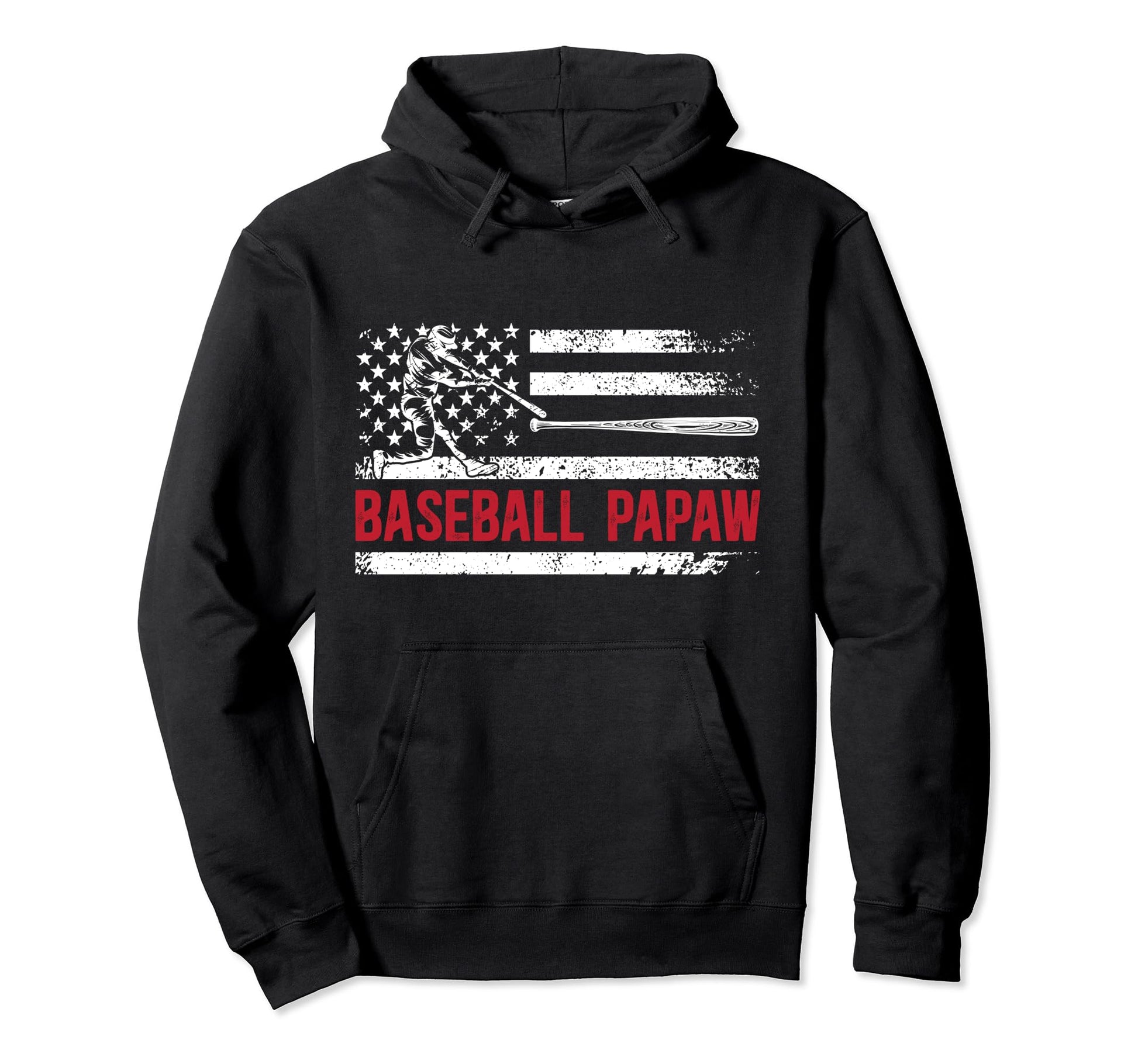 Baseball Papaw Us Flag Papaw Baseball Hoodie - Custom Art Print Men Women - T-Shirt, Sweatshirt, Hoodie