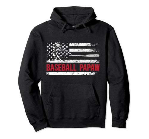 Baseball Papaw Us Flag Papaw Baseball Hoodie - Custom Art Print Men Women - T-Shirt, Sweatshirt, Hoodie