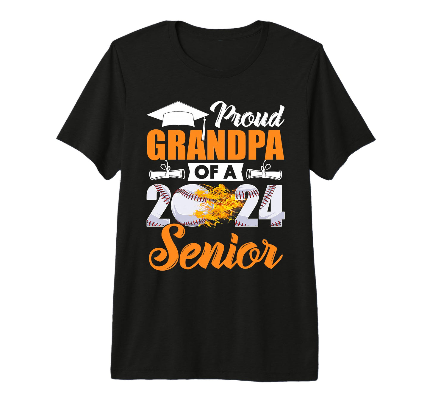 Funny Proud Grandpa 2024 Senior T-Shirt - Fun Novelty Design for Adults - T-Shirt, Sweatshirt, Hoodie