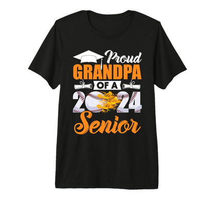 Funny Proud Grandpa 2024 Senior T-Shirt - Fun Novelty Design for Adults - T-Shirt, Sweatshirt, Hoodie