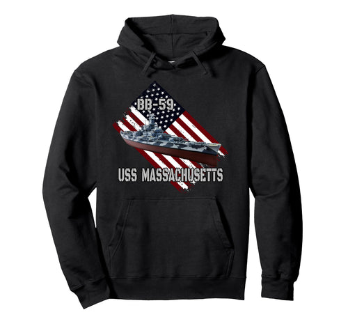Battleship Uss Massachusetts Bb 59 Hoodie - Trendy Graphic Men Women - T-Shirt, Sweatshirt, Hoodie