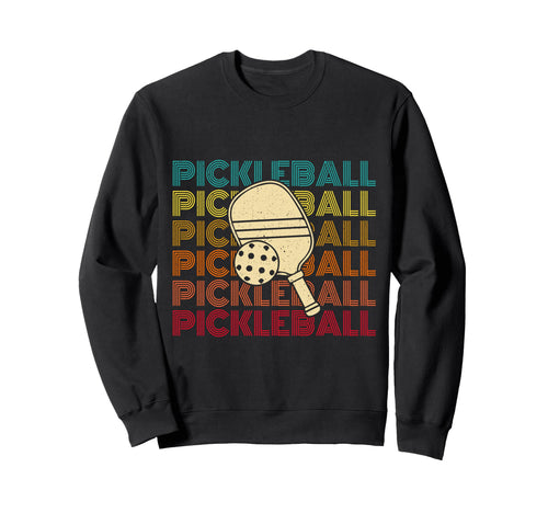 Pickleball Stripe Font Rainbow Sweatshirt - Streetwear Style Men Women - T-Shirt, Sweatshirt, Hoodie