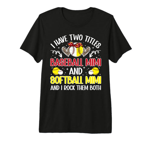 Baseball Mimi And Softball Mimi Ballers T-Shirt - Minimalist Print Unisex - T-Shirt, Sweatshirt, Hoodie