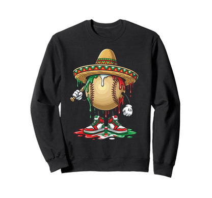 Baseball Drip Ice Cream Drip Baseball Sweatshirt - Custom Art Print Unisex - T-Shirt, Sweatshirt, Hoodie