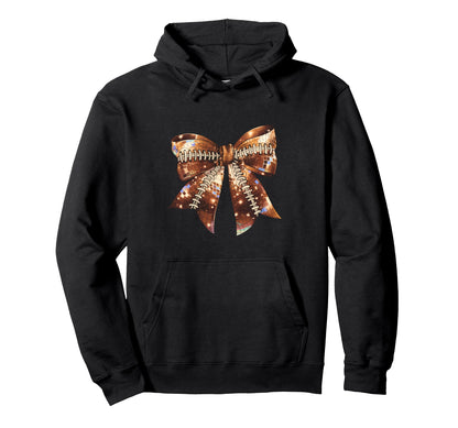 Bow Coquette Disco Football Autumn Hoodie - Minimalist Print for Adults - T-Shirt, Sweatshirt, Hoodie