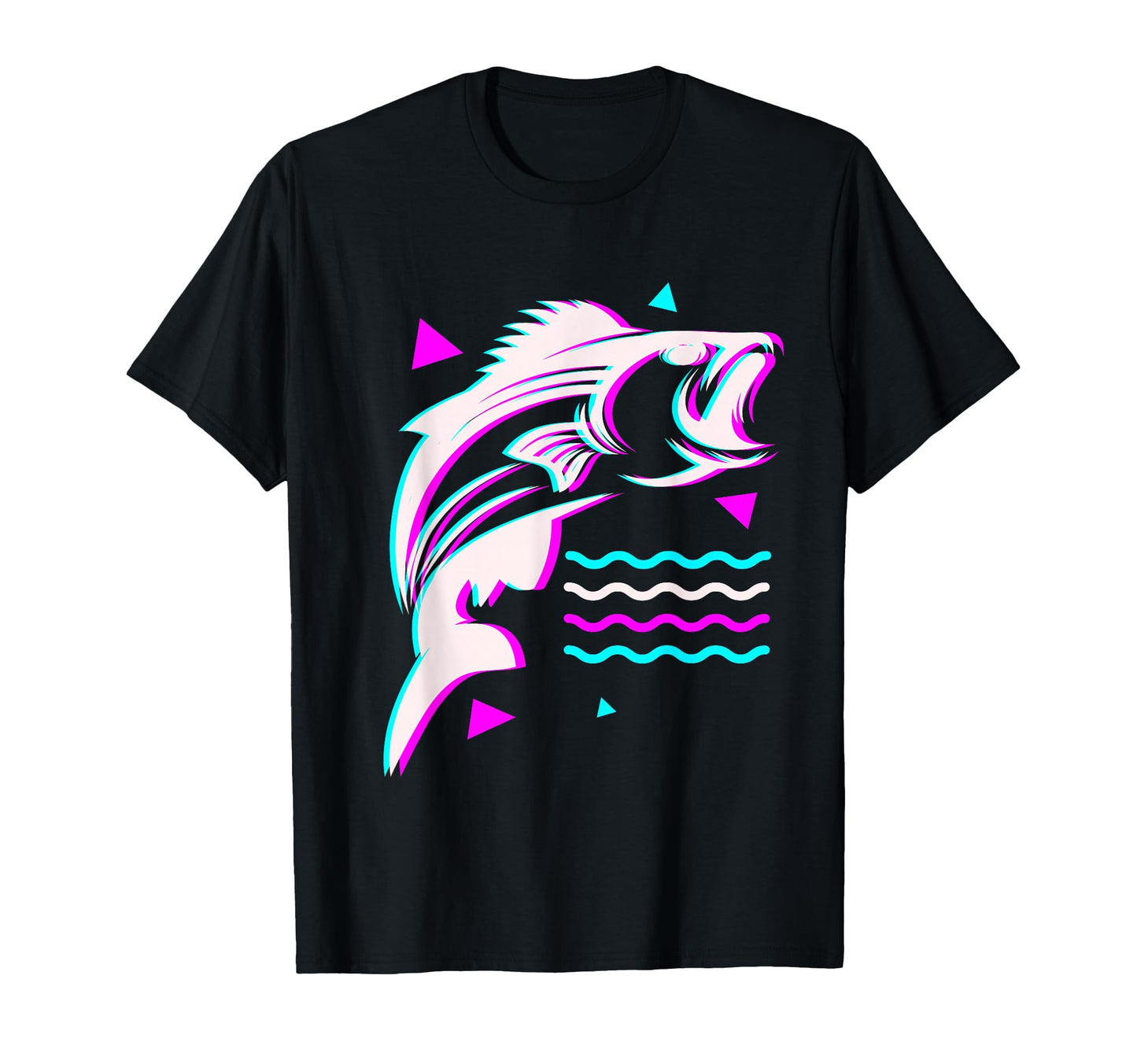 Fishing Fishing Vaporwave Bass T-Shirt - Casual Everyday Wear for Adults - T-Shirt, Sweatshirt, Hoodie