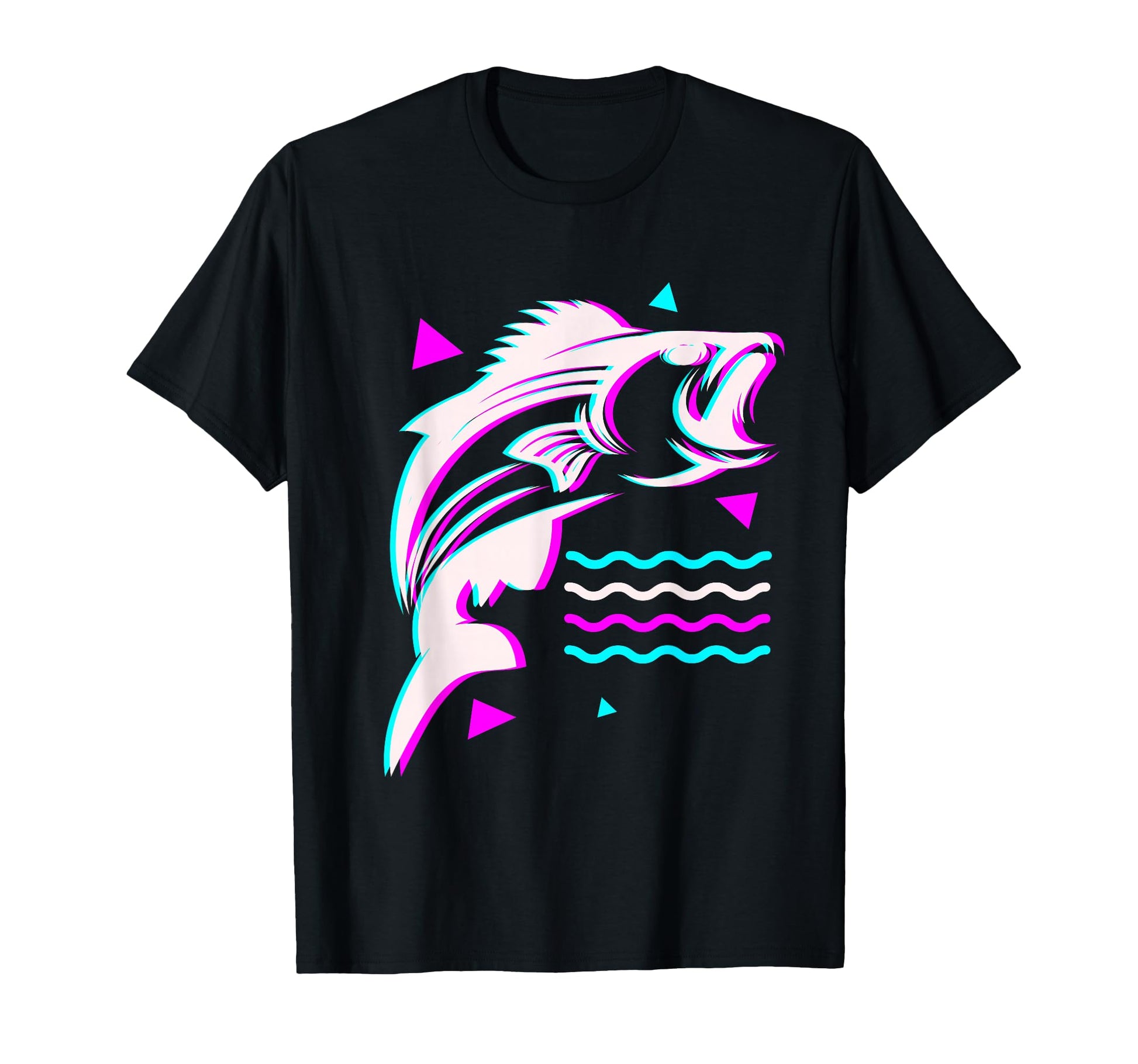 Fishing Fishing Vaporwave Bass T-Shirt - Casual Everyday Wear for Adults - T-Shirt, Sweatshirt, Hoodie
