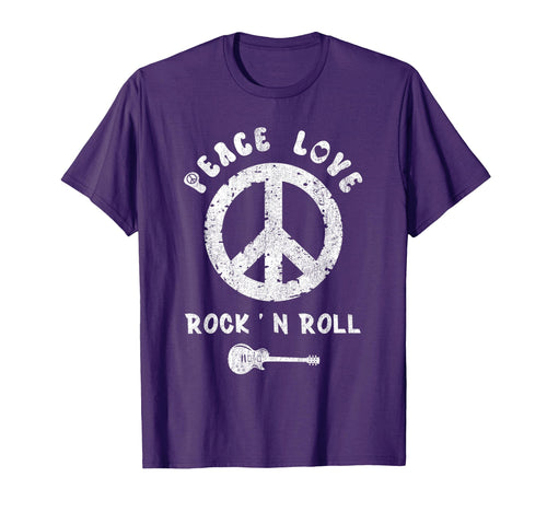 Peace Love Rock N Roll T-Shirt - Minimalist Print Unisex - T-Shirt, Sweatshirt, Hoodie