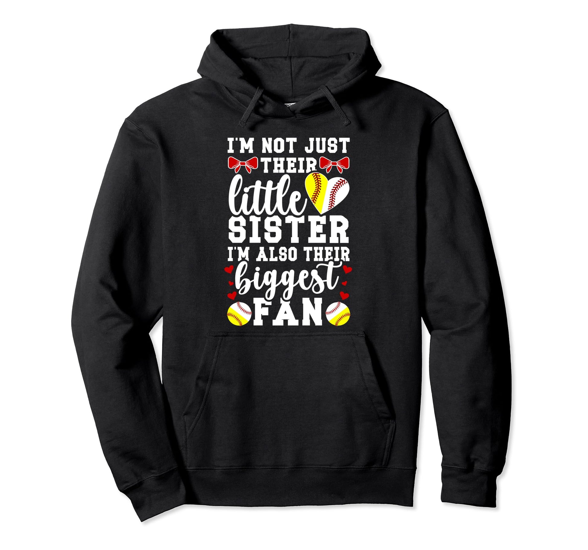 Their Biggest Fan Baseball Softball Hoodie - Fun Novelty Design for Adults - T-Shirt, Sweatshirt, Hoodie