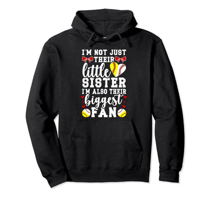 Their Biggest Fan Baseball Softball Hoodie - Fun Novelty Design for Adults - T-Shirt, Sweatshirt, Hoodie