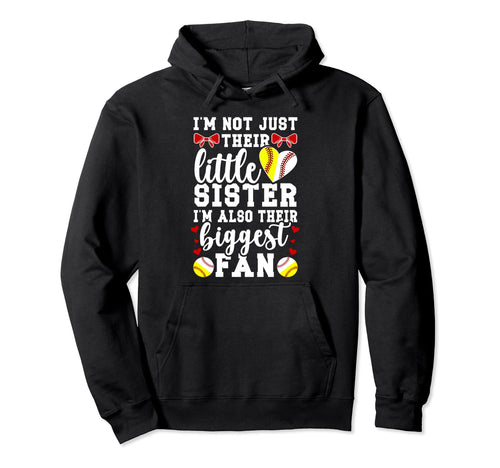 Their Biggest Fan Baseball Softball Hoodie - Fun Novelty Design for Adults - T-Shirt, Sweatshirt, Hoodie