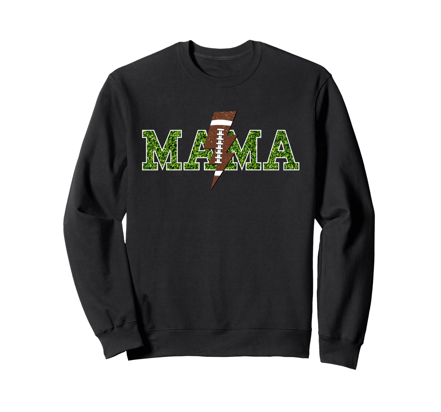 Football Mama Lightning Bolt Sweatshirt - Graphic Print Unisex - T-Shirt, Sweatshirt, Hoodie
