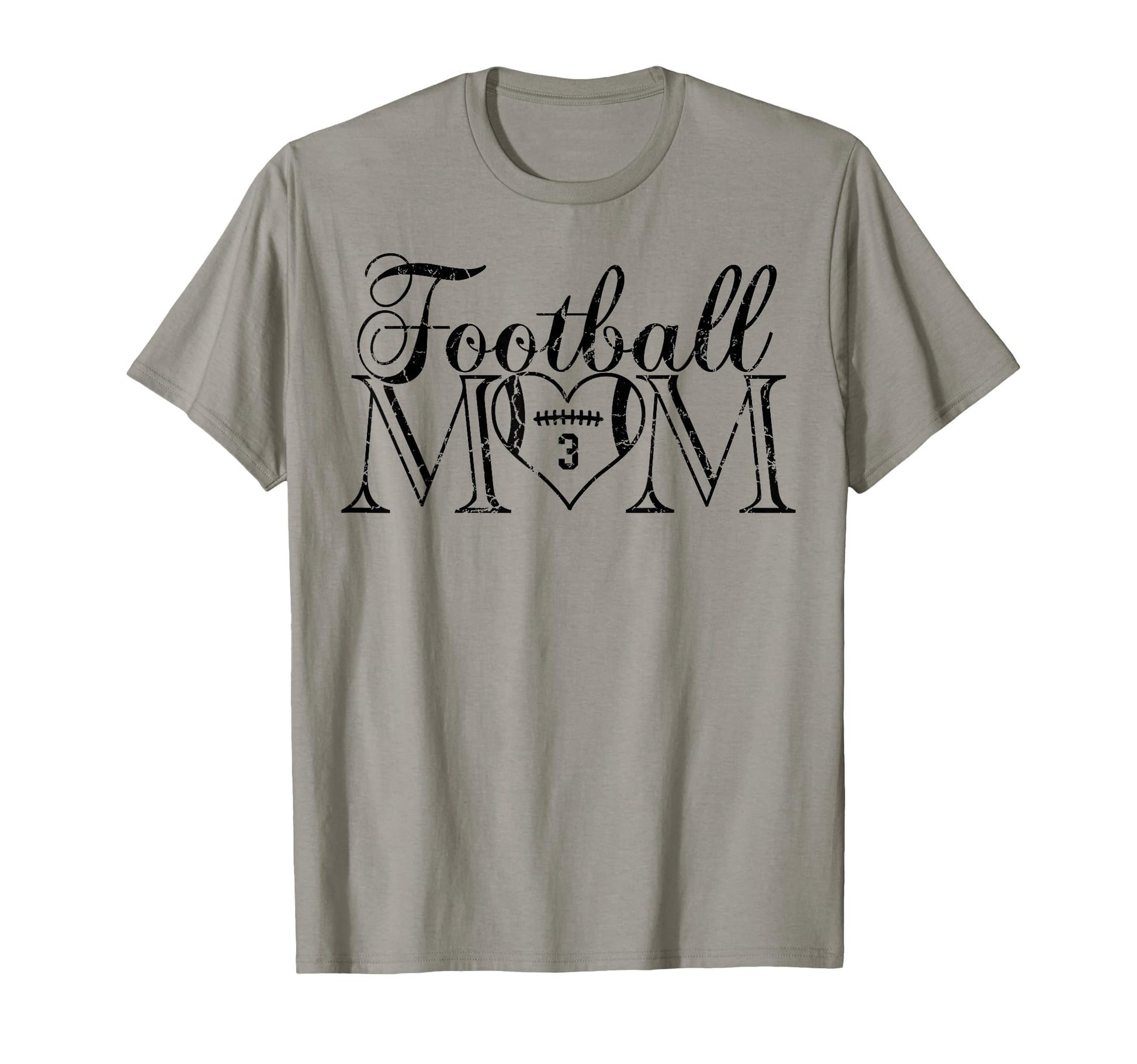 Football Mom Black Number 3 Jersey T-Shirt - Fun Novelty Design Unisex - T-Shirt, Sweatshirt, Hoodie