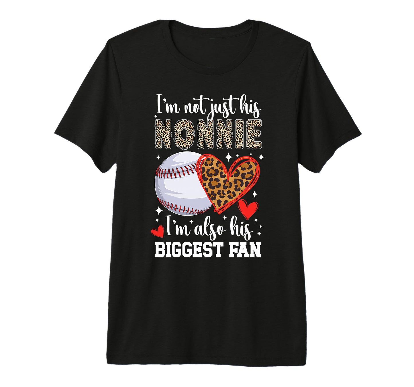 His Biggest Fan Baseball Nonnie T-Shirt - Minimalist Print Men Women - T-Shirt, Sweatshirt, Hoodie