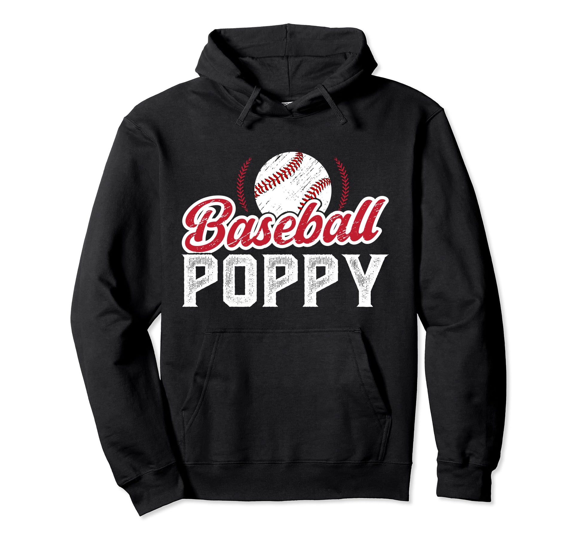 Baseball Poppy Proud Poppy Baseball Hoodie - Graphic Print for Adults - T-Shirt, Sweatshirt, Hoodie