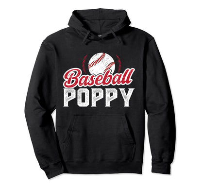 Baseball Poppy Proud Poppy Baseball Hoodie - Graphic Print for Adults - T-Shirt, Sweatshirt, Hoodie
