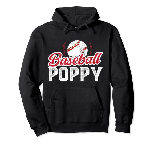 Baseball Poppy Proud Poppy Baseball Hoodie - Graphic Print for Adults - T-Shirt, Sweatshirt, Hoodie