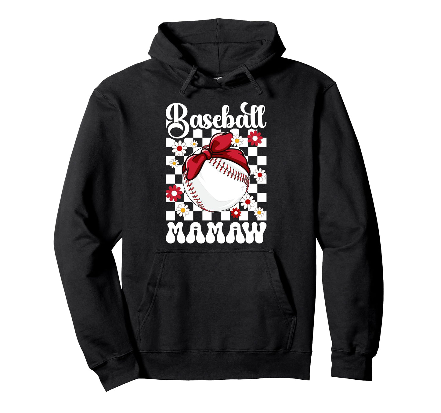 Baseball Mamaw Groovy Mamaw Baseball Player Hoodie - Unique Graphic Unisex - T-Shirt, Sweatshirt, Hoodie