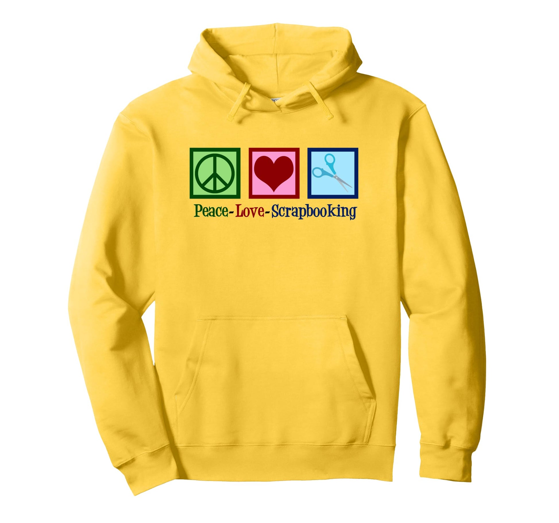 Peace Love Scrapbooking Hoodie - Trendy Graphic Men Women - T-Shirt, Sweatshirt, Hoodie
