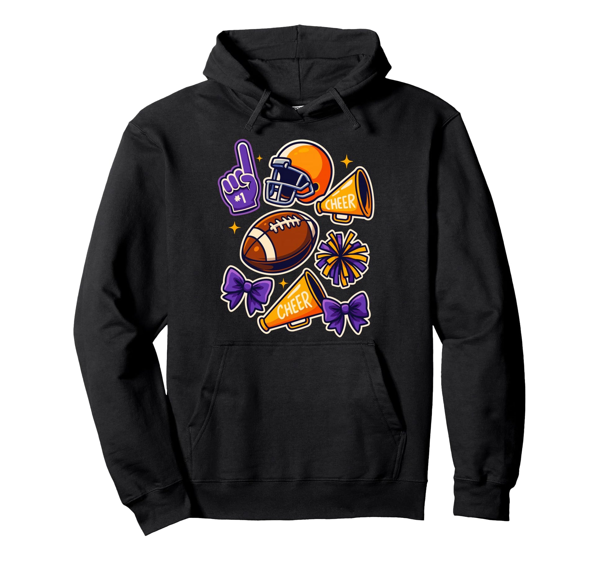 Purple And Gold Game Day Outfits Hoodie - Casual Everyday Wear Unisex - T-Shirt, Sweatshirt, Hoodie