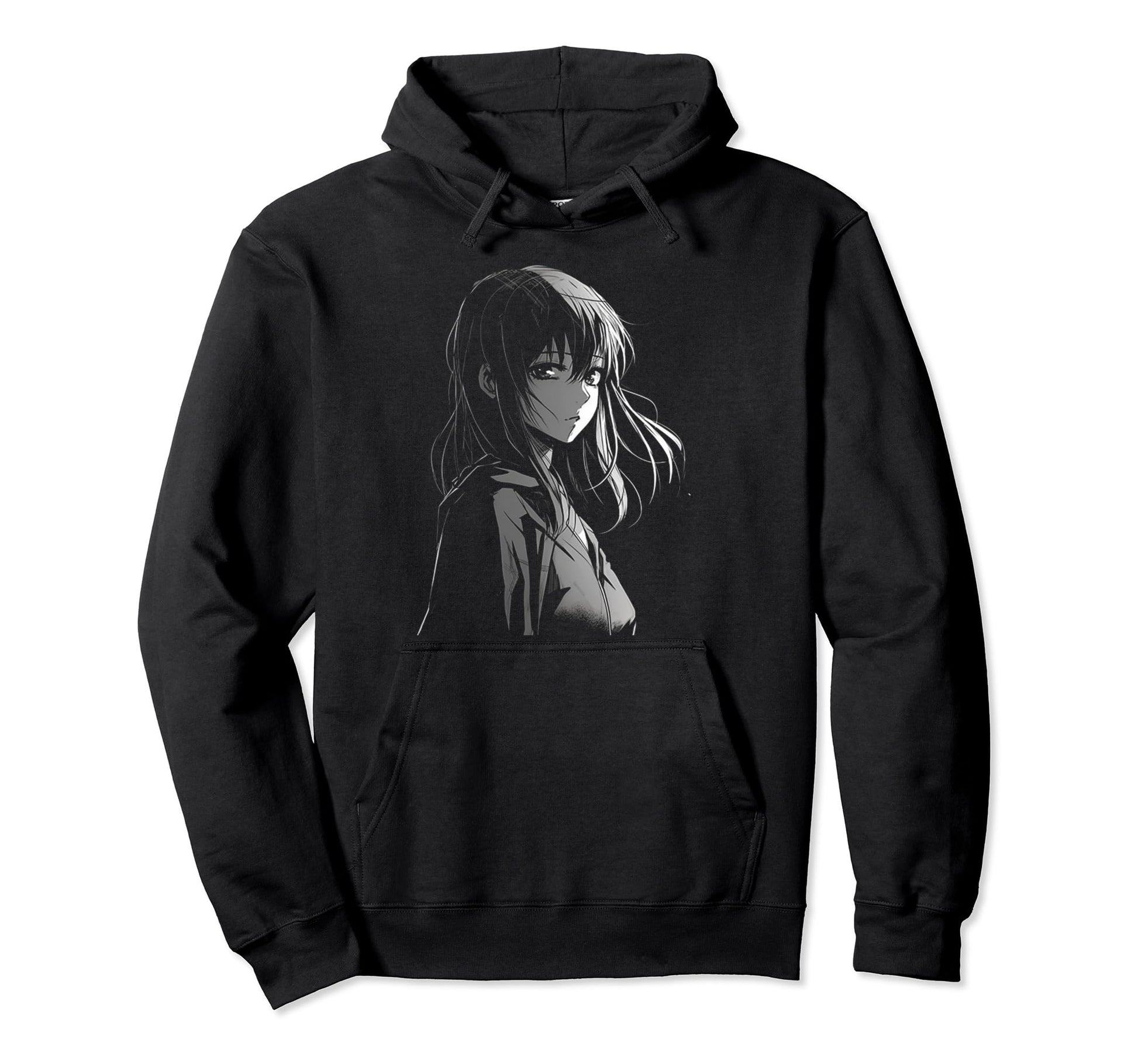 Sad Anime Goth Aesthetic Japanese Hoodie - Novelty Apparel Men Women - T-Shirt, Sweatshirt, Hoodie