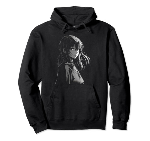 Sad Anime Goth Aesthetic Japanese Hoodie - Novelty Apparel Men Women - T-Shirt, Sweatshirt, Hoodie