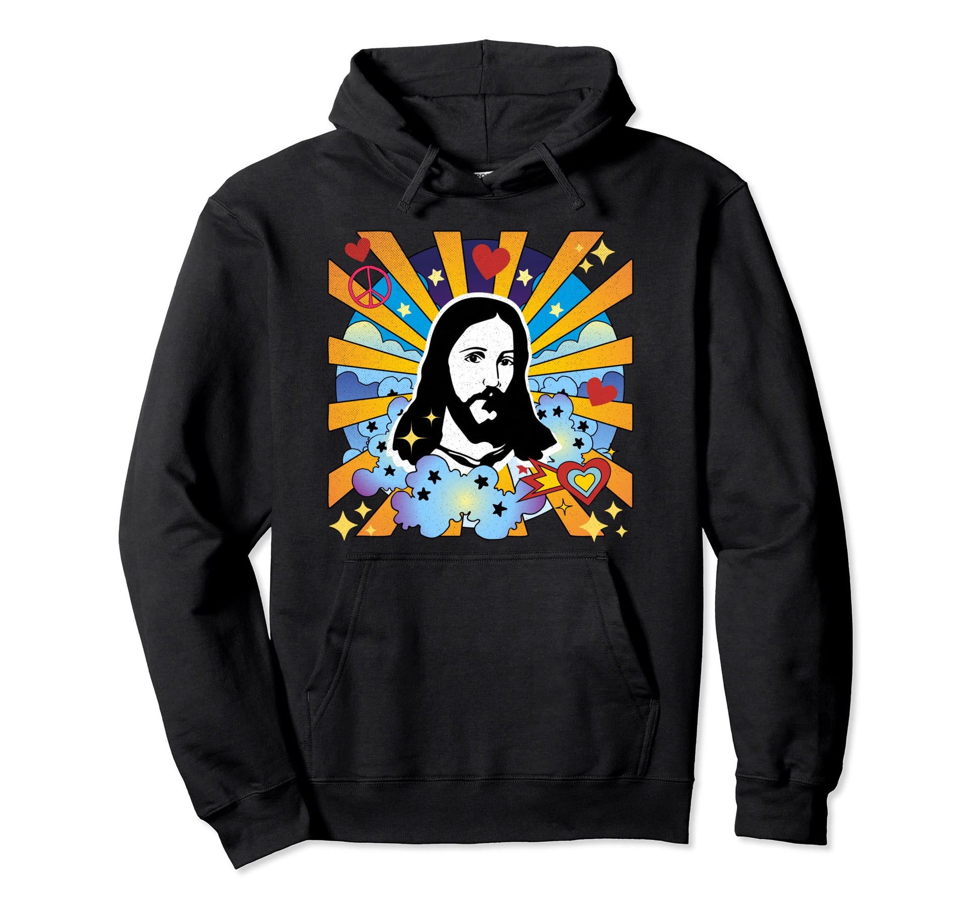 Jesus Loves You Groovy Hippie 60S 70S Hoodie - Novelty Apparel Men Women - T-Shirt, Sweatshirt, Hoodie
