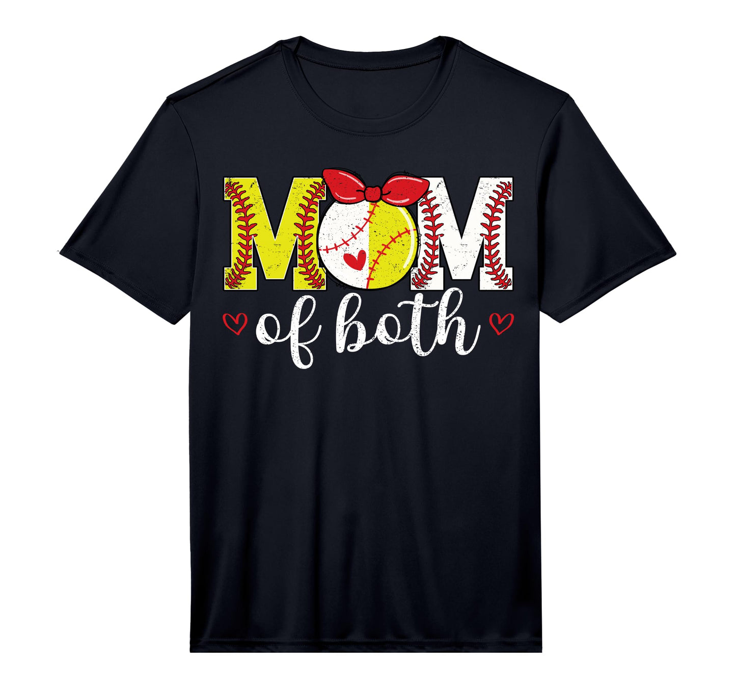Mom Both Funny Baseball Softball T-Shirt - Casual Everyday Wear Men Women - T-Shirt, Sweatshirt, Hoodie