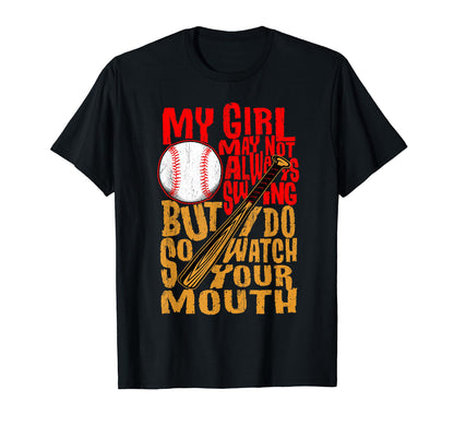 Funny Baseball Mom My May Not Always Swing T-Shirt - Graphic Print Unisex - T-Shirt, Sweatshirt, Hoodie