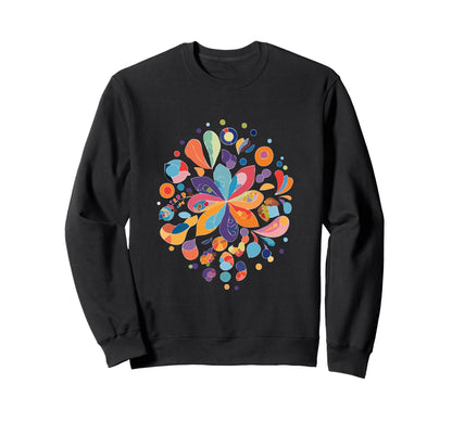 Boho Burst Abstract Art Colorful Sweatshirt - Graphic Print Men Women - T-Shirt, Sweatshirt, Hoodie